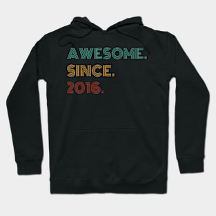 8 Years Old Awesome Since 2016 8Th Birthday Hoodie